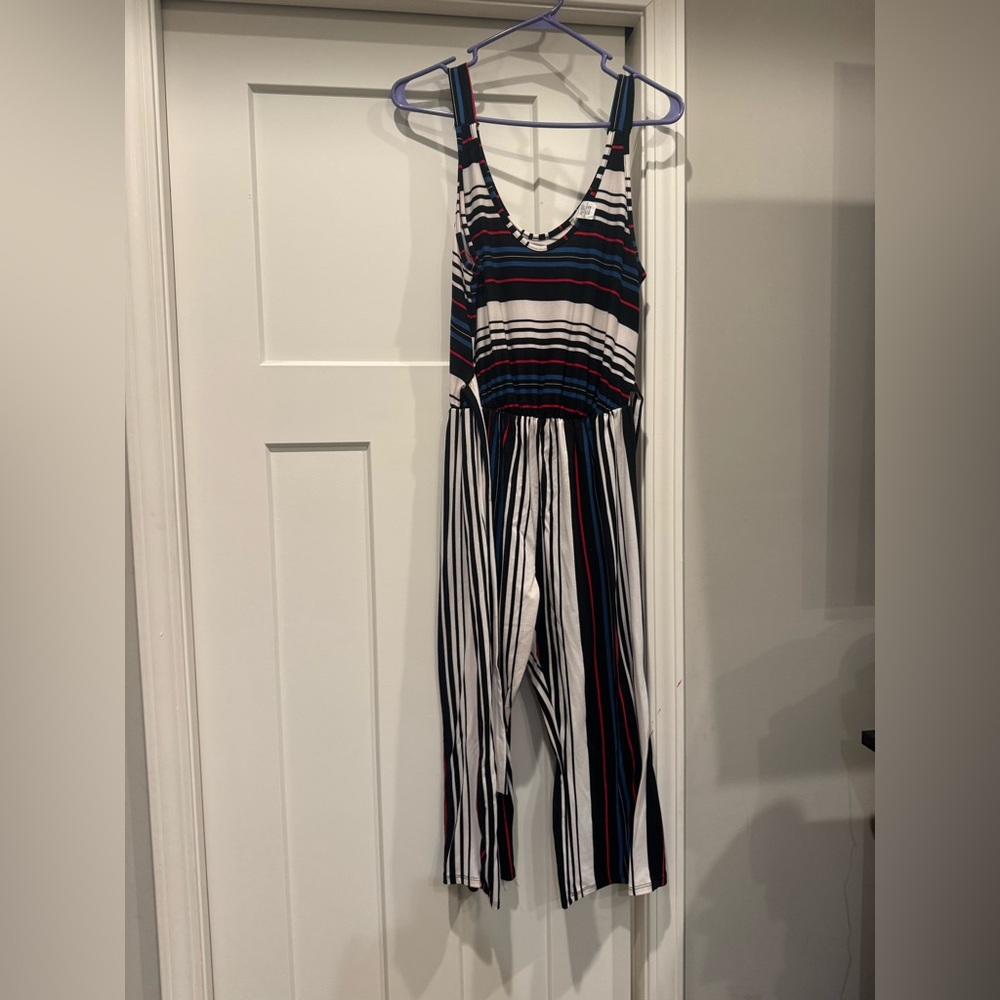 Striped Sleeveless Jumpsuits x2